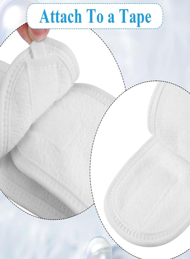 AojSup 24 Pcs Spa Facial Headband Set - Premium 100% Cotton Esthetician Headbands for Facials, 24.4 x 3.14 Inch Adjustable Hair Wrap for Women, Makeup & Skincare (White) - Image 4